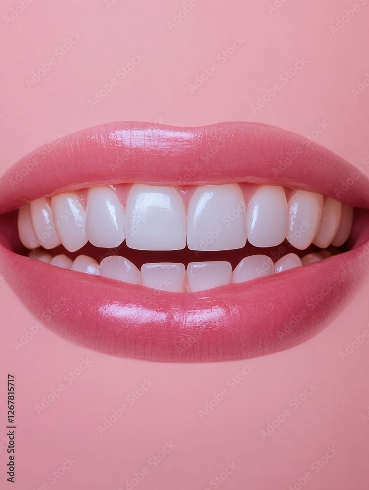 Poster before and after teeth whitening transformation with bright smile showcased in clean background. gen