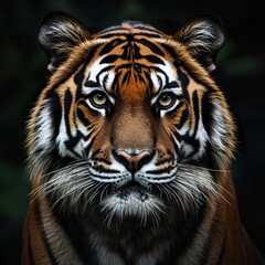 Fototapeta premium Magnificent Tiger Portrait: Closeup of a Wild Cat