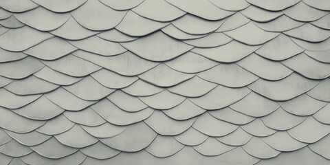 Unique textured wall featuring overlapping tiles in a muted gray color