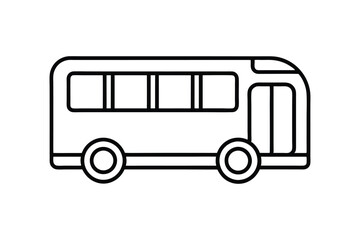 Bus Line Art Silhouettes Icon Design