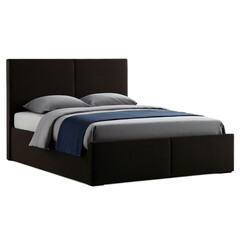 modern bed isolated on transparent background