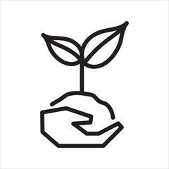 Planting Growth Single Line Icon