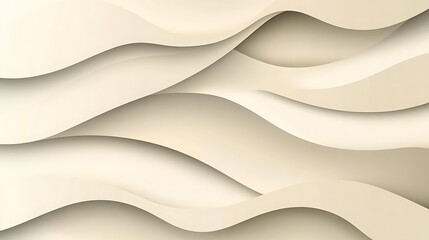 Abstract Beige Waves Seamless Pattern Design