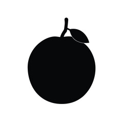 Black Sapote Silhouette Vector Art and Black Sapote Fruit Design Illustration