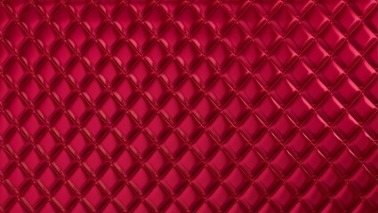 Luxurious red quilted leather texture with elegant embossed pattern creating a sophisticated and high-end background for premium design projects.