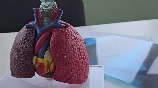 Detailed exploration of human anatomy with a focus on lung structure and respiratory system