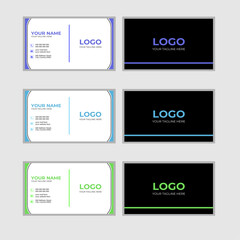 Modern and Simple professional business card template, Personal visiting card with company logo.