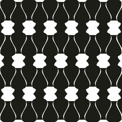 seamless pattern with black and white vases, set of black and white lingerie, bikini, Graceful Blooms in Glass Vase, flower vase, black and white silhouette illustration,Flower vase, vector.