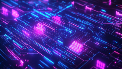 Background gaming abstract neon sci-fi themes cyberpunk red blue glowing dynamic technology wallpaper 