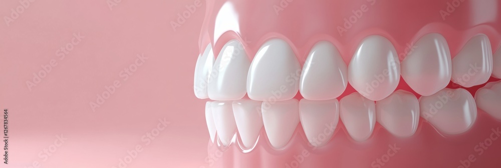 Poster dramatic transformation of teeth showcasing before and after whitening treatment in a clean and brig