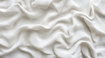 Obraz premium White fabric draped texture, smooth surface, perfect for backdrop, design, fashion