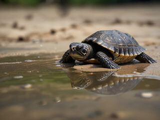 Fototapeta premium turtle on the beach