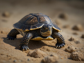Obraz premium turtle on the sand