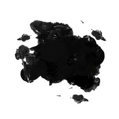 png brushed black ink abstract element