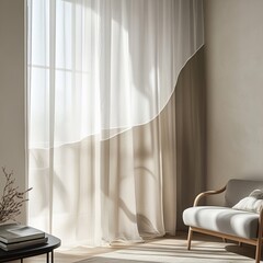 Elegant Sheer Curtains in Modern Living Room