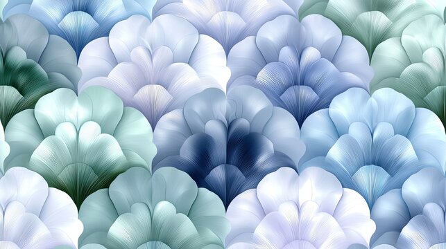 Delicate, pastel flowers in a seamless pattern