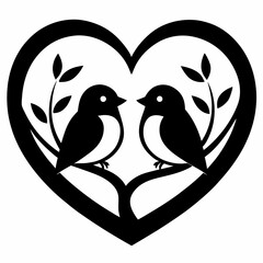 Love bird sitting on a branch