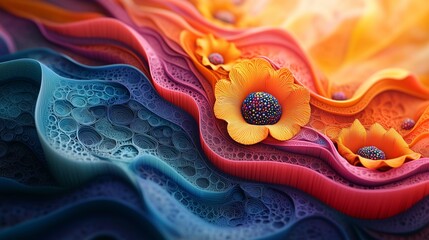 Obraz premium The interweaving of colors in Huayang Dream