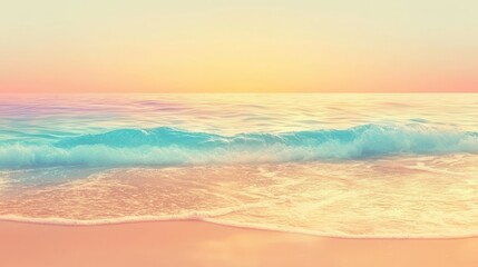 Obraz premium Gentle Abstract Ocean Horizon at Golden Beach