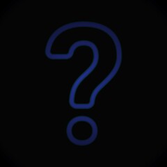 question mark on black