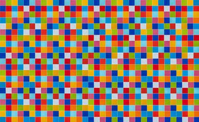 multicolored tiles on the wall forming a colored mosaics