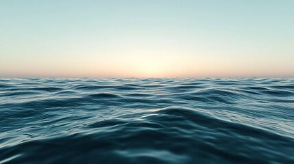Obraz premium Serene Ocean Waves Sunset Sky View