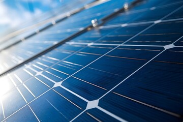 Expansive Solar Farm Under a Clear Sky 