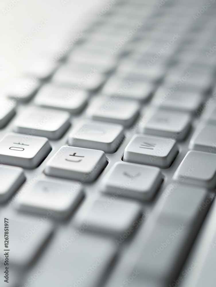 Aufkleber Close up view of a sleek computer keyboard highlighting modern design and technology. Generative AI