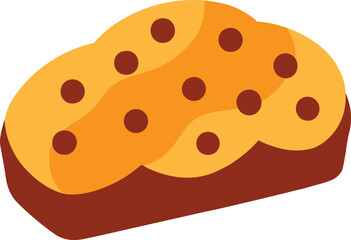 Barmbrack cake in Ireland vector illustration 