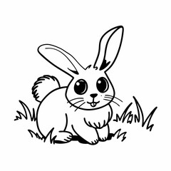 easter bunny with easter eggs