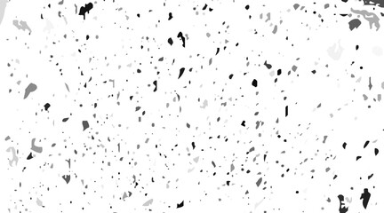 Dirty monochrome pattern of the old worn surface. Grunge background of black and white. Abstract illustration texture of cracks, chips, dot.