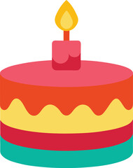 Birthday cake vector illustration