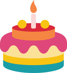 Birthday cake vector illustration