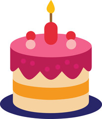 Birthday cake vector illustration