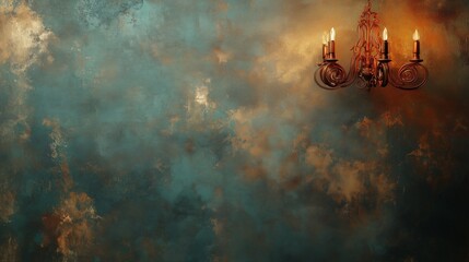 The quiet time under the vintage chandelier