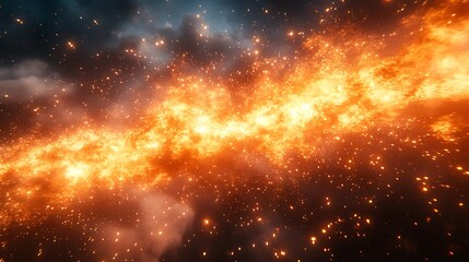 Intense glowing liquid explosion with an anime-style high-energy burst