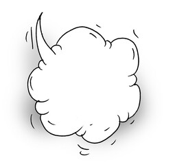 Vector white blank paper speech Cloud bubble set on background. Speech bubble white blank balloon geometric shape, cartoon element for chat, message box, talk, dialog, speak, comic