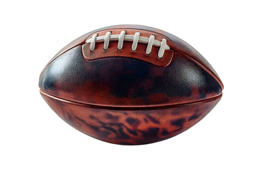 American football ball in transparent background.