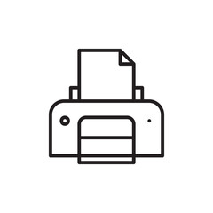 Black line print icon design