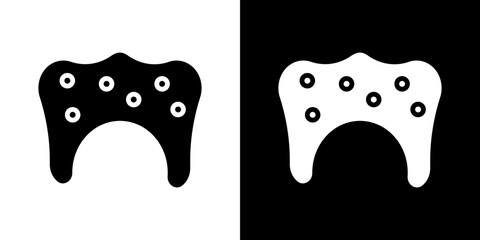 Baby orthopedic pillow icons vectors set in solid style.