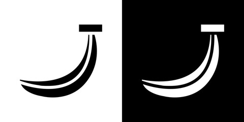 Banana icons vectors set in solid style.