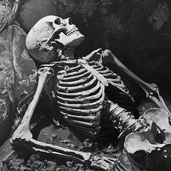 Memento Mori: A Contemplative Skeleton