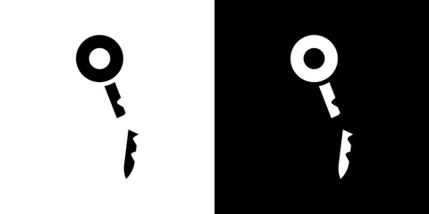 Broken key icons vectors set in solid style.