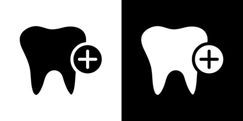 Dental care icons vectors set in solid style.
