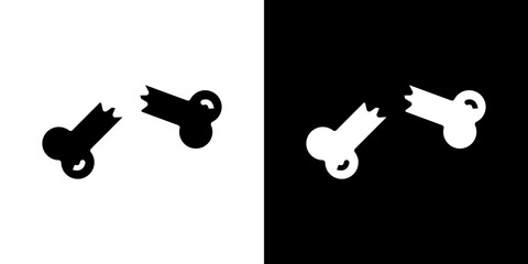 Fracture icons vectors set in solid style.