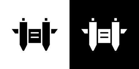 Jetpack icons vectors set in solid style.