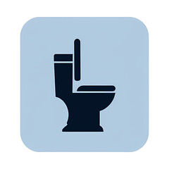 Obraz premium Modern Toilet Icon Design Restroom Symbol Bathroom Sign WC Icon Clean and Simple Graphic
