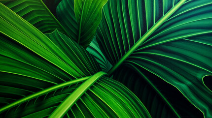 Natural Textures: Detailed Green Leaf Photography