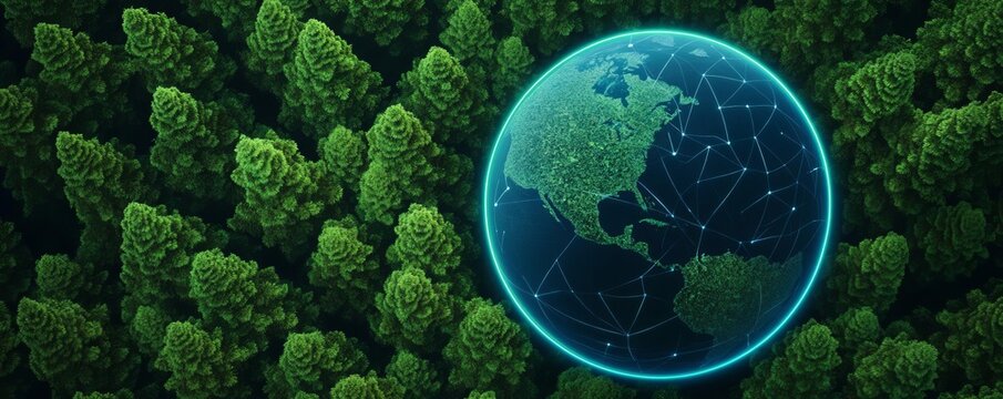 AI-powered system detecting and preventing deforestation in real time, satellite surveillance