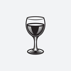 Wine glass isolated on white vector art